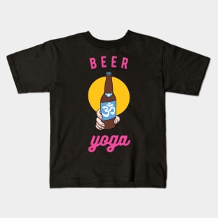 Beer Yoga - Om Cheers Kids T-Shirt